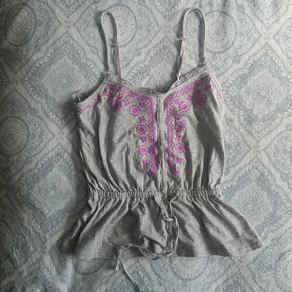 Embroidered cami
